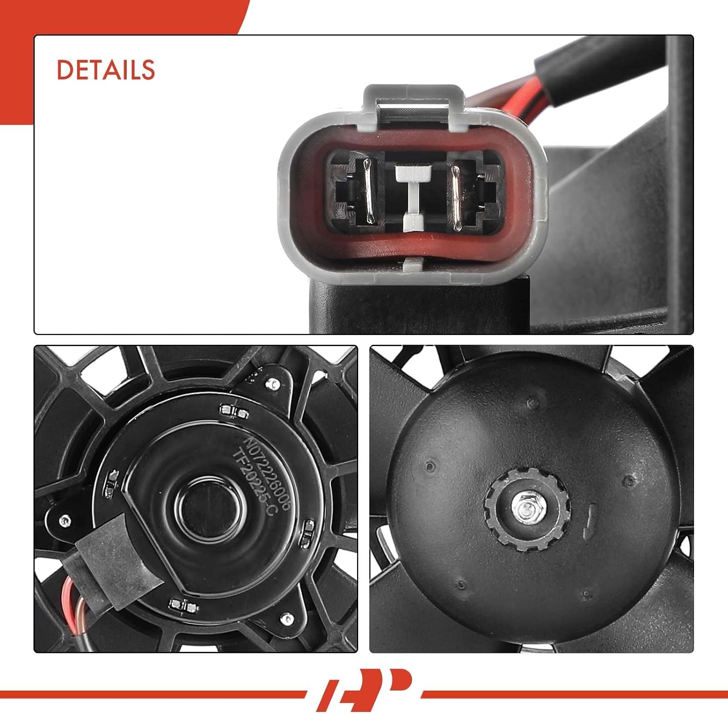 A-Premium Engine Radiator Cooling Fan Assembly Compatible with Select Honda Models - Accord 2003 2004 2005 2006 2007 - Replace# 19020PND003, 38611RAAA01